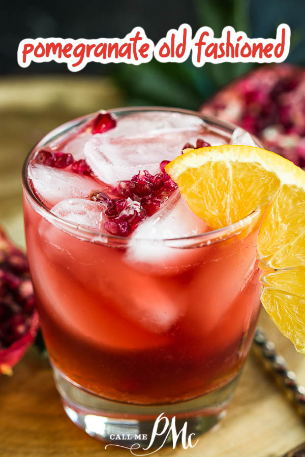pomegranate old fashioned cocktail