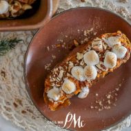 Twice Baked Stuffed Sweet Potatoes from callmepmc.com is a twist on the sweet potato casserole. They're easily scaled up or down with very few ingredients, the perfect side dish.
