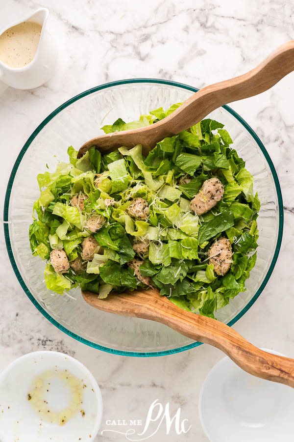 salad in glass bowl without dressing