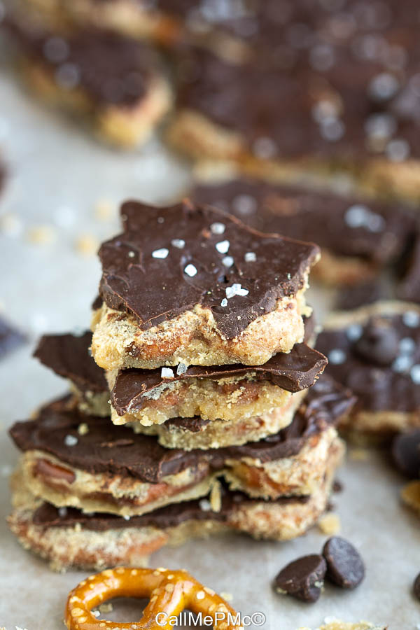 chocolate candy pretzel toffee candy