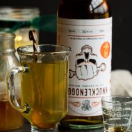Cozy in a cup, Salted Caramel Hot Toddy Cocktail by callmepmc.com is a simple boozy hot drink that's perfect for cold winter nights. Many believe this cocktail has healing effects when you're fighting a cold. #saltedcaramel #cocktail #hottoddy #recipe #callmepmc