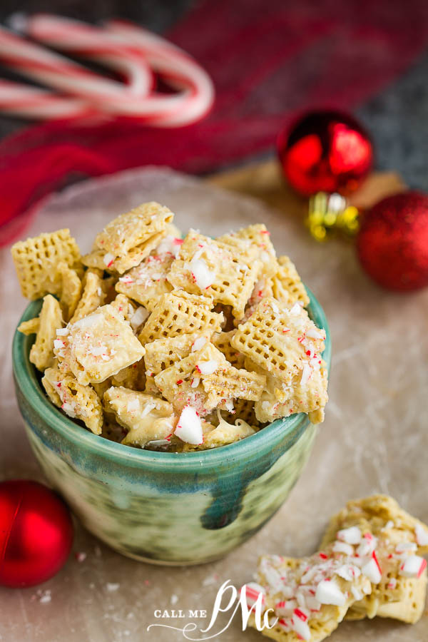 White Chocolate Peppermint Chex Mix  