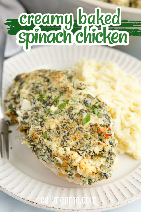 Chicken with cheese and spinach