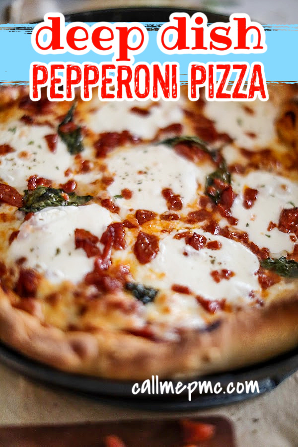 Homemade Pepperoni Lover's Deep Dish Pizza Homemade Pepperoni Lover's Deep Dish Pizza