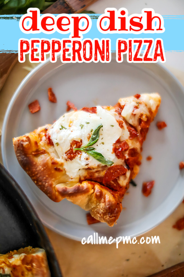 pizza Homemade Pepperoni Lover's Deep Dish Pizza