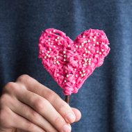CHOCOLATE POCKY HEART DECORATIONS
