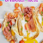 Breakfast Pancake Tacos Recipe by Call Me PMc. All your favorite breakfast items in a fluffy homemade pancake. Fun alternative to your traditional breakfast. #breakfast #tacos #pancakes #callmepmc