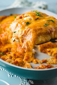 Chile Relleno Enchiladas Casserole is a Mexican recipe similar to chiles relleno. Loaded with chicken, cheese & spices. Easy to make.