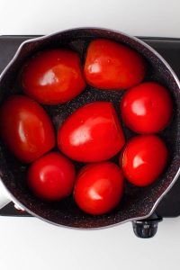 tomatoes in a pan