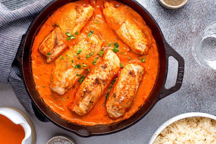 Creamy Stuffed Chipotle Chicken, cream cheese stuffed chicken breasts are smothered with a wonderfully smoky and spicy chipotle sauce in this easy entree recipe.