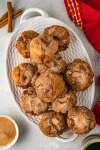 platter of churro muffins.