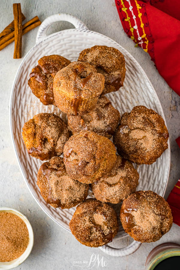 platter of churro muffins.