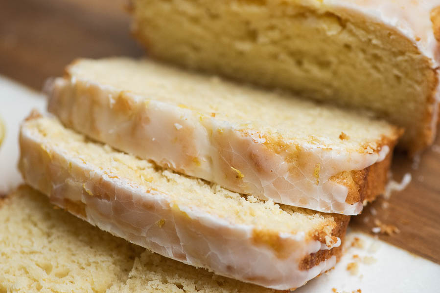 Iced Lemon Loaf Half Pound Cake 