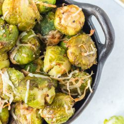 Crisp, tender, delicious, and easy-to-make, Air Fryer Smashed Brussels Sprouts are the perfect healthy side dish.