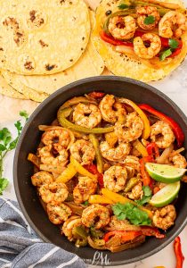 QUICK SKILLET SHRIMP FAJITAS