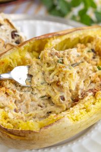 SPAGHETTI SQUASH WITH SUNDRIED TOMATOES