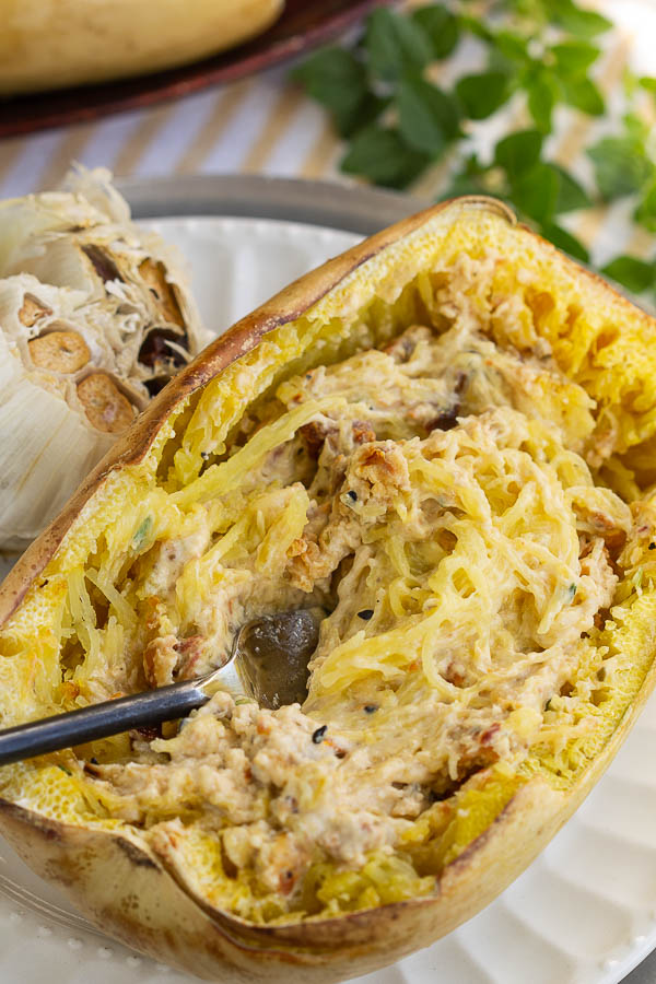 Squash with fork Squash with fork