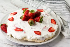 Strawberry Meringue Torte