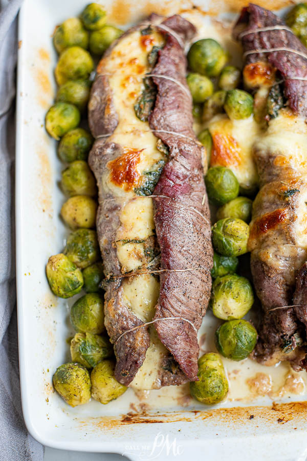 steak and Brussels sprouts