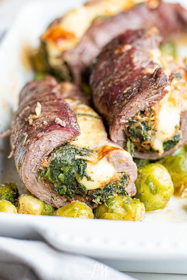 Oven Baked rolled stuffed steak