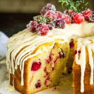 WHITE CHOCOLATE CRANBERRY BUNDT CAKE {POUND CAKE}