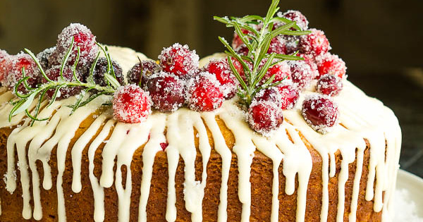 White Chocolate Cranberry Bundt Cake 