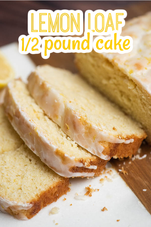 Half Pound Cake Iced Lemon Loaf Half Pound Cake