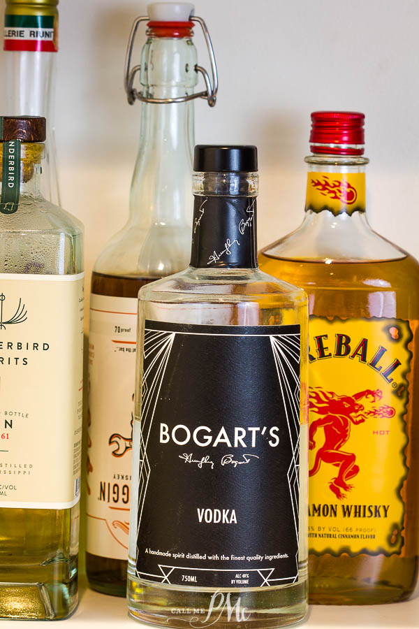 Different types of alcohol for different cocktails