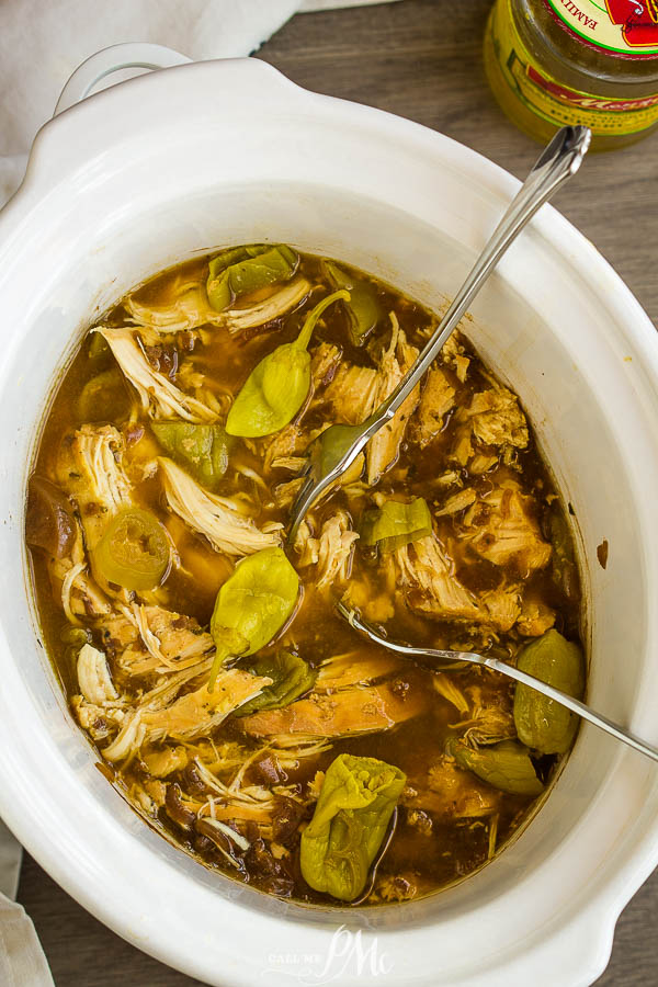 chicken in slow cooker with peppers