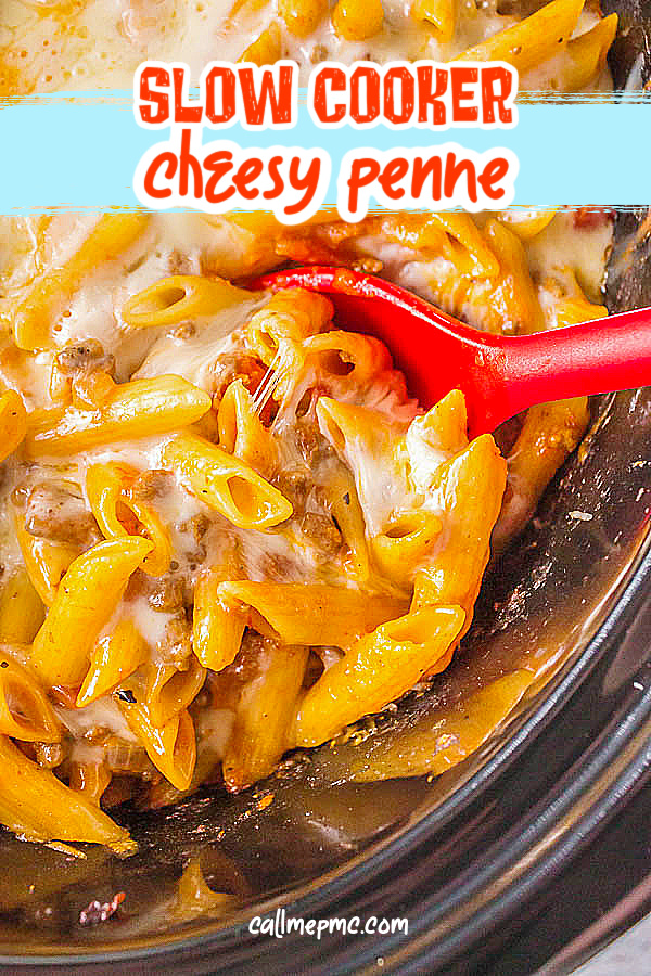 Slow cooker cheesy penne.