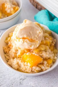 1 CUP PEACH COBBLER (CANNED PEACHES & SELF-RISING FLOUR)