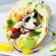 EASY GREEK CHICKEN GYRO WITH TZATZIKI SAUCE