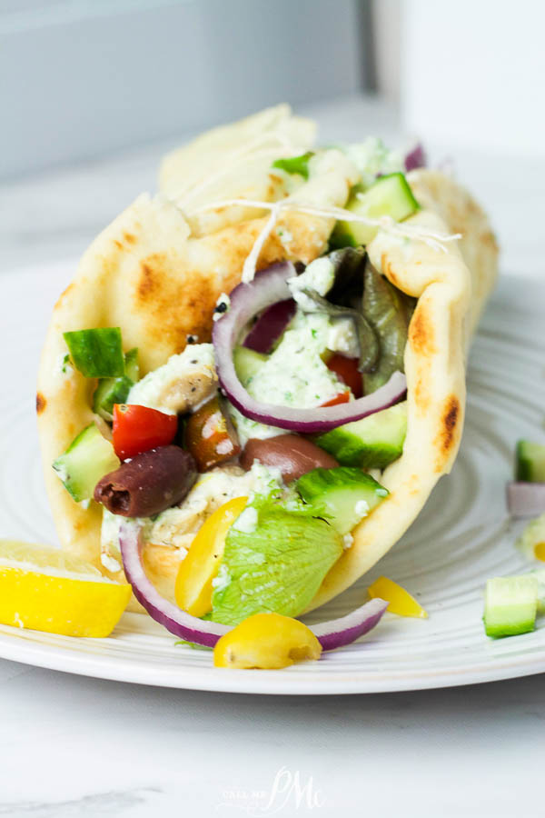 Easy Greek Chicken Gyro with Tzatziki Sauce