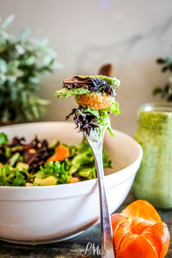 Green Goddess Avocado Orange and Cashew Salad