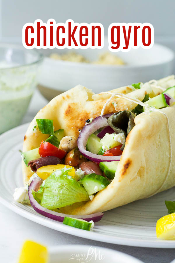 Easy Greek Chicken Gyro with Tzatziki Sauce