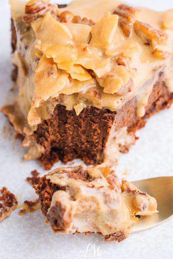 Dark Chocolate Bourbon Pecan Pie Cheesecake fudge cake