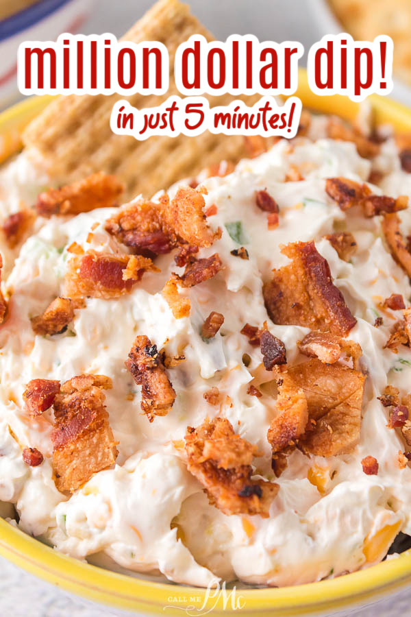 cream cheese dip with bacon 5 Minute Million Dollar Dip Recipe (aka Neiman Marcus Cheese Dip)