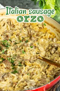 ONE POT ITALIAN SAUSAGE ORZO