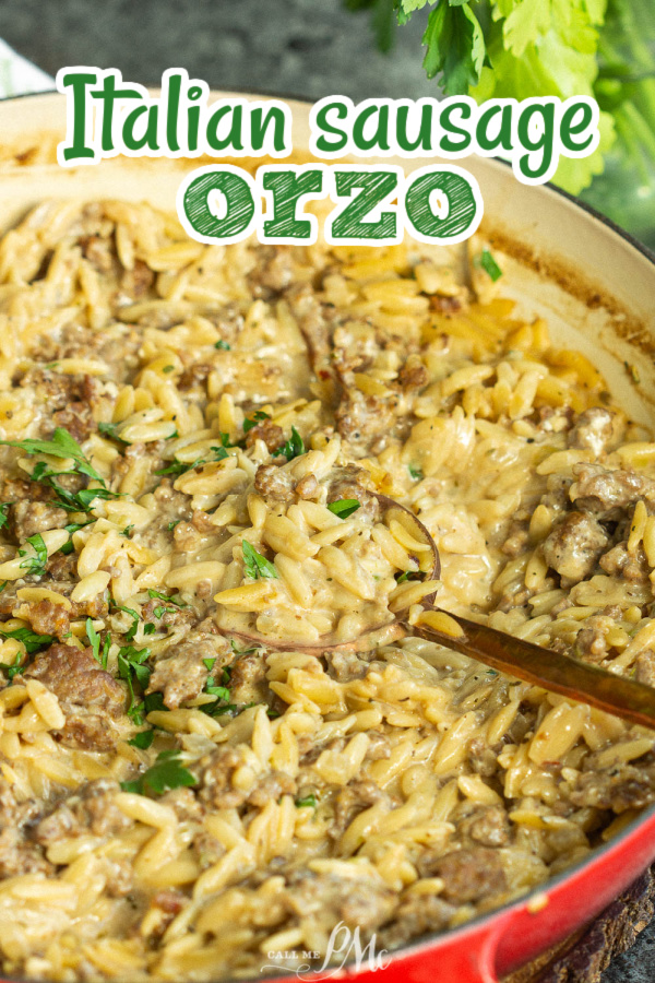 One Pot Italian Sausage Orzo