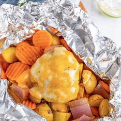 Hamburger Hobo Dinner Foil Pack recipe for camping or cooking at home your prep-ahead meal is all in one pack with little to no cleanup.