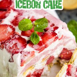 No bake and just three ingredients, Strawberry Tiramisu Icebox Cake this light and fluffy dessert recipe is such a treat!