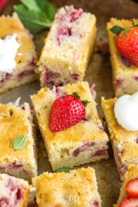 Fresh Strawberry Sheet Cake is amazingly moist and buttery made with fresh strawberries and yogurt. 