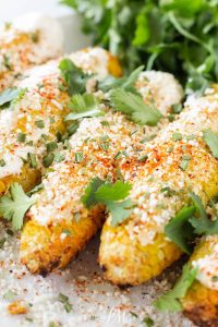 GRILLED CORN ON THE COB IN FOIL WITH MAYO