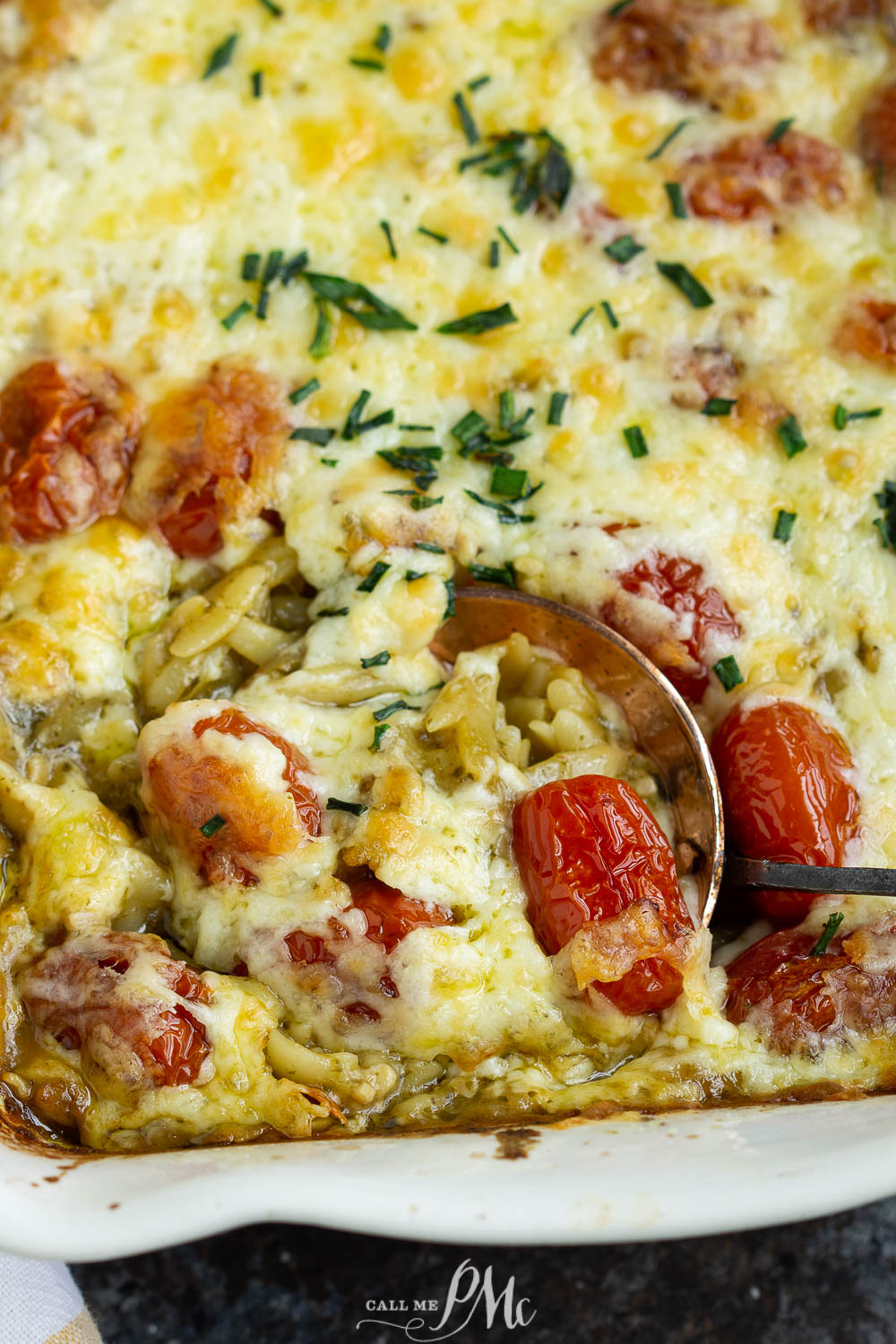 One Pan Tomato Basil Baked Orzo