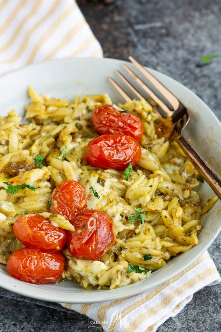 ONE PAN BAKED CAPRESE ORZO