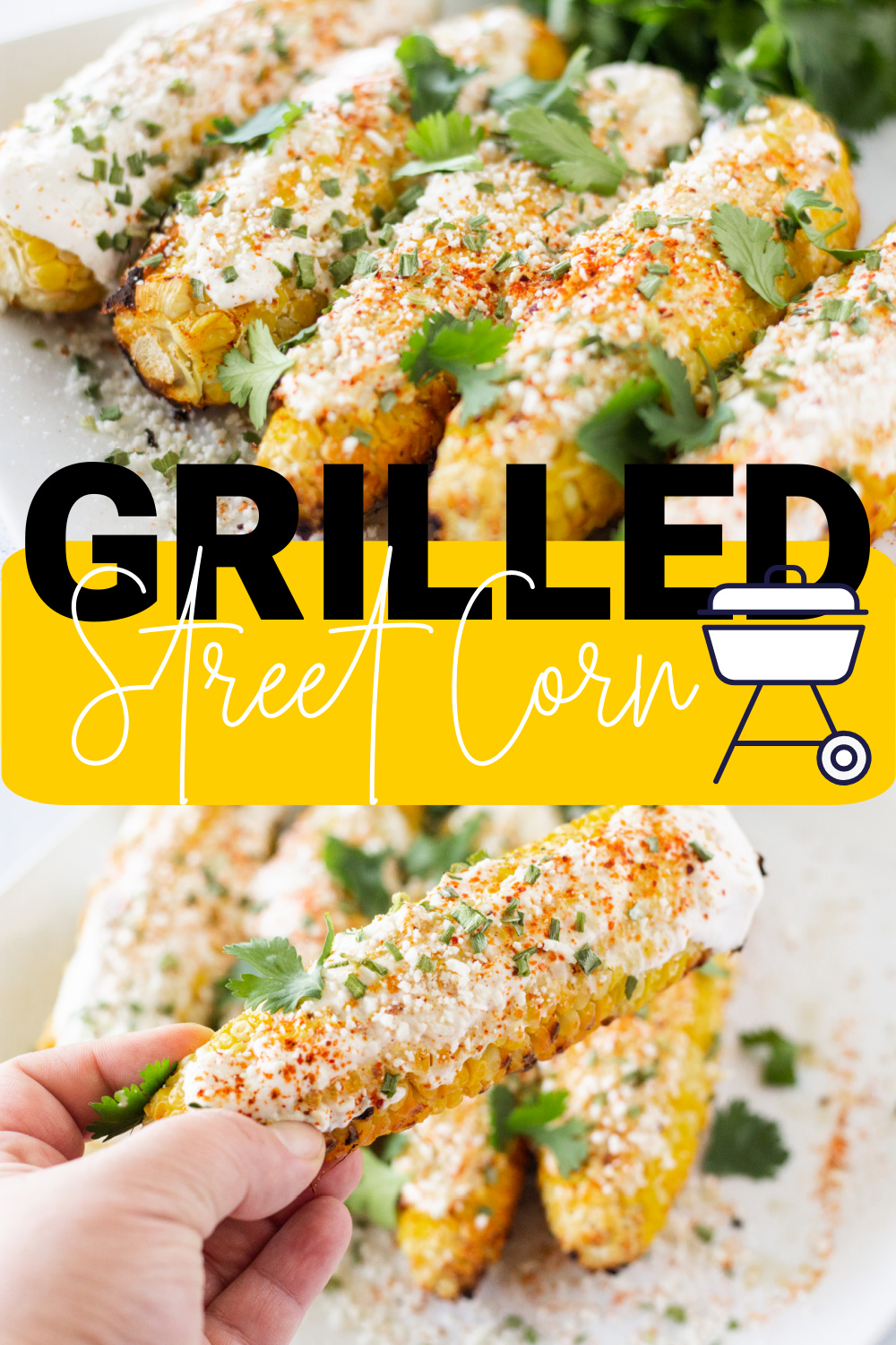 Grilled Corn on the Cob in Foil with Mayo, aka Grilled Mexican Street Corn or Grilled Elotes, is sweet, smoky, creamy, & tangy. #corn #elotes #streetcorn #recipes #grill