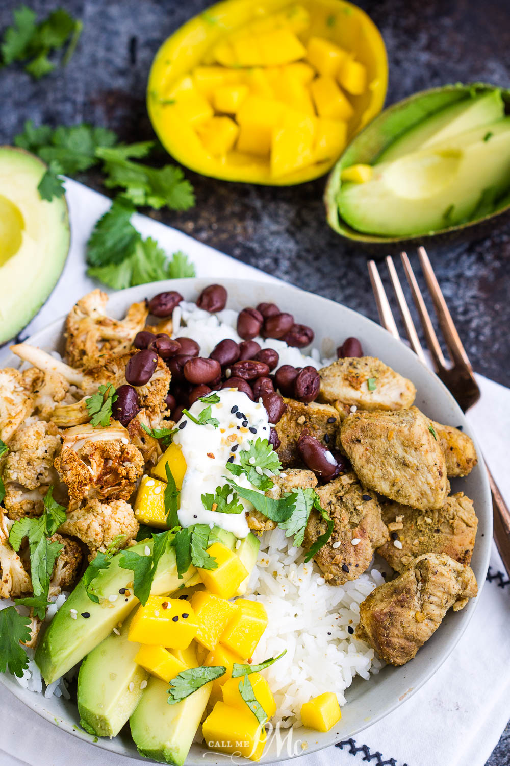 Sheet Pan Blackened Chicken Cauliflower Bowl 