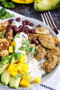 SHEET PAN BLACKENED CHICKEN CAULIFLOWER BOWL