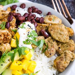 Sheet Pan Blackened Chicken Cauliflower Bowl