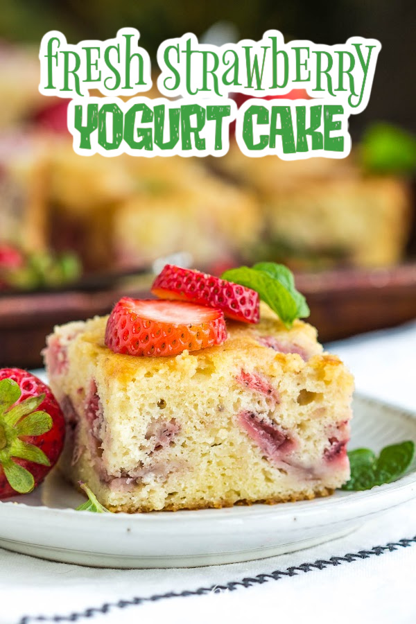 Fresh Strawberry Sheet Cake is amazingly moist and buttery made with fresh strawberries and yogurt. 